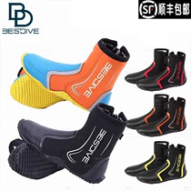BESTDIVE diving shoes 3mm 5mm diving boots thick snorkeling shoes fishing surfing anti-skid boots free diving