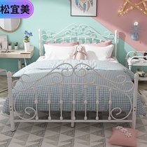 European Wrought iron bed Princess bed Simple modern Nordic double 1 8m bed 1 5m ins net red iron frame sheets people
