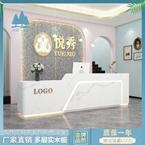 Retro beauty salon front bar bar cash register simple modern commercial counter custom milk tea shop ins style