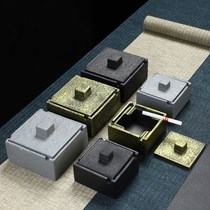Minimalist Personality Creative Hotel Living Room Cement Square Ashtrays Home Living Room With Cover Brief Nordic Ins