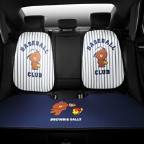 Brown Bear Cartoon Car Cushion Summer Women Sit Set All Season Universal Rear Ventilated Seat Cushion Car Non-slip Seat Cover
