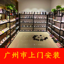 Shoe shop shoes luggage shelves shops shelves exhibition halls display shelves multi-layer floor rack cabinets