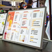 LED Tempered Dining Milk Tea Shop Order Lighting Lighting Lighting Lighting Lighting Menu Advertising Lightboard Lightcase Silver