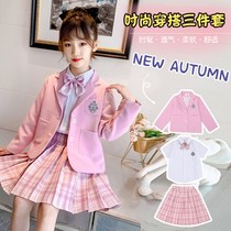 Balabala jk uniform skirt genuine children 10 years old autumn and winter gentle knife primary school girl College set