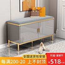 2022 New shoe changing stool shoes cabinet integrated in a seat style home entrance door light extravagant gig soft bag cushion