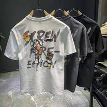 Tianbailin Discount Price - 2023 New Tide Summer Trend Trend Doodle Graffiti Print Men T - shirt