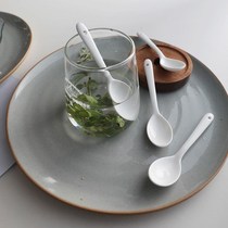 Seasoning spoon Seasoning seasoning Coffee spoon Stirring spoon Ceramic household small spoon pot salt pepper kitchen mini trumpet