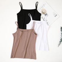 Modale Harness Vest Woman Short for a slim fit and large size Blouse Spring Summer Season Hitch Black Undershirt