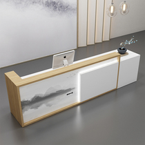 New Chinese style cashier Beauty salon front desk Shop counter Company reception desk Commercial bar Modern simple table