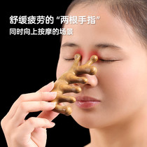 Natural Meridian comb green sandalwood comb massage comb Lady facial head massage anti wide tooth sandalwood comb