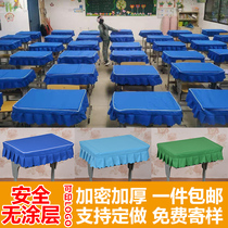 Student tablecloth blue desk cover School classroom single 40×60 tablecloth custom primary and secondary double desk set