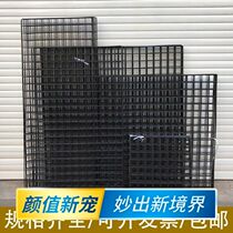 Steel wire frame grid photo wall grid simple black iron frame wall partition decoration white