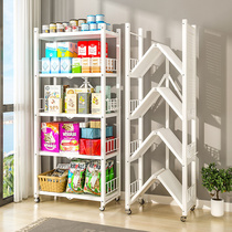  Household folding shelf shelf Multi-layer balcony Supermarket storage express mobile storage warehouse display iron shelf