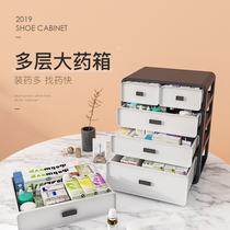 Medical box household small large-capacity medical box dormitory student storage box multi-layer drawer type emergency medical protection box