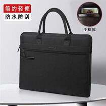 Briefcase Business package Mens handbag Canvas Work Bag Waterproofing Document Package Brief Meeting Bag Office Bag Hente