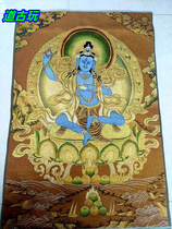 Bon Patrician Tibetan Buddha Religion Thangka Tibetan Culture Weaving Brocade Su Embroidery Middle Hall Painting Buddha Statue