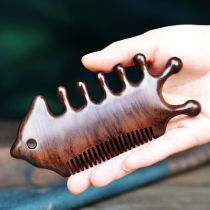 Natural black sandalwood comb anti-head meridians Meridian Massage Wood Comb Dredge male and female electrostatic hair loss Hair Therapy Leniency Comb