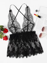 Sexy lingerie sexy lace halter sexy jumpsuit