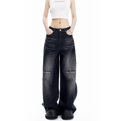 taobao agent Retro sexy jeans, with embroidery, fitted