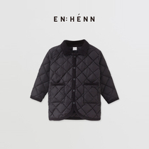 enhenn girl down jacket 2021 new child clothing boy slim fit large child black short child light jacket