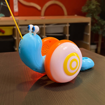  Matchmaking rope snail toy childrens car dragging and pulling crawling cable fiber rope moving small snail