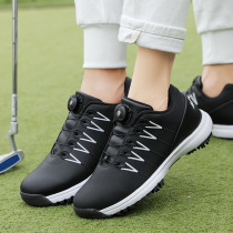 2021 new golf shoes men and women shoes automatic knob lace up activities playing shoes couple nail bottom sneakers