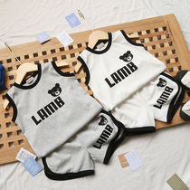 Childrens summer baby vest suit Boy child foreign style two-piece set baby handsome sleeveless thin clothes