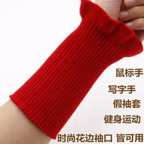 Autumn and winter warm wool cashmere wristband men and women wrist protection wrist joint cold breathable fashion lace sheath