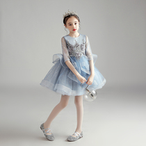 Girl dress Princess dress childrens piano performance flower girl wedding dress flower girl host evening dress foreign atmosphere