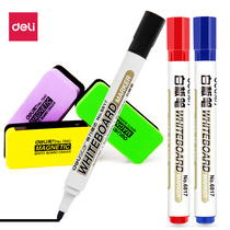 Del Whiteboard Pen Erasable Big Head Pen Children Red Blue Black Water Marker Stationery Drawing Pen Color Blackboard Pen Teacher Training Easy Wash Thick Pen Office Supplies