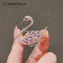 Luxury Swan Brock Tide Mode Crystal Needle Sweater Suite Accessories Anti-Walking Buckle Gift