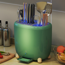 Kitchen disinfection chopsticks storage rack drain household knife storage tube integrated multifunctional chopsticks knife holder cage