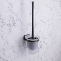 All copper bathroom toilet brush holder set brush no dead corner non-perforated toilet washing toilet cleaning brush wall-mounted