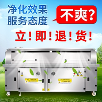 Smoke-free BBQ Mobile charcoal cigarette purifier outdoor night market showing commercial BBQ frame environmental protection barbecue