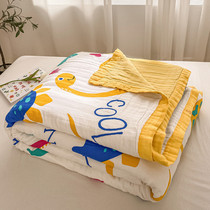 Cotton soft six-layer gauze towel quilted cotton childrens dinosaur air conditioning single double nap blanket summer cool quilt