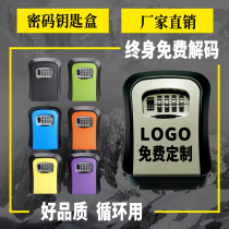 Jinhao decoration password key box Cats eye wall-mounted bed and breakfast lock password lock temporary construction key