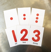 Childrens knowledge number dots card 1-20 kindergarten small medium and large class teaching with positive back point card washable
