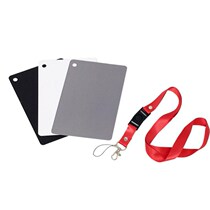 Portable 18 degree gray card White balance card small number calibration exposure gray plate metering portable photography black and white gray board
