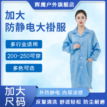 Foxconn anti-static clothing increased size 190-250 catty wear jing dian yi men clean gown work clothes
