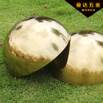 Fine stainless steel semicircular ball Titanium hemispherical mirror bright metal decorative spherical sealing head body molding