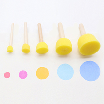 Sponge stick painting brush childrens rubbing painting tool sponge seal kindergarten painting creative art materials