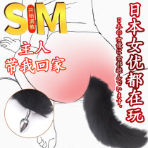 Metal Fox Little Tail Rabbit cat dog tail out female back court anal plug smut sex equipment anal sex supplies
