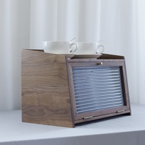 Black walnut desktop storage cabinet storage cabinet small storage cupboard tea cup dressing table accessories storage box