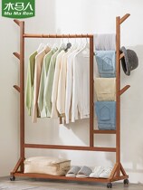 Coat rack floor hanging hangers hanging folding indoor simple bedroom household non-solid wood simple clothes closed