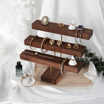 Season display solid wood simple ring bracelet bracelet display stand perfume hand watch shelf shooting props