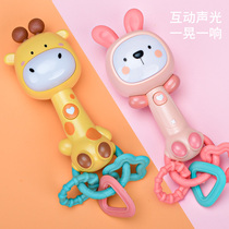 Baby rattle to appease toys can bite early education puzzle tooth gum instrument one year old baby grasp newborn sound and light