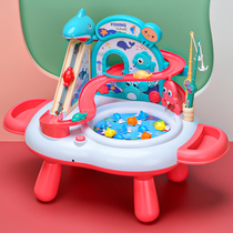Children's fishing toys electric educational early education intelligence baby magnetic set water boys and girls 1 one two three three six years old