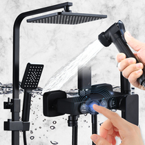 Black bathroom Bathroom shower Shower head Shower Shower set Shower artifact Household top ten brands