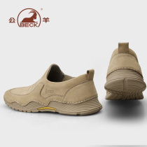 Ram Mens Shoes 2021 New Tide Mens Leather Foot Business Casual Shoes Mens Korean version of Joker Soft Bottom Dad Shoes