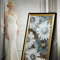 Italian art mural decoration painting Mosaic cut painting puzzle parquet entrance background wall tile painting sun flower